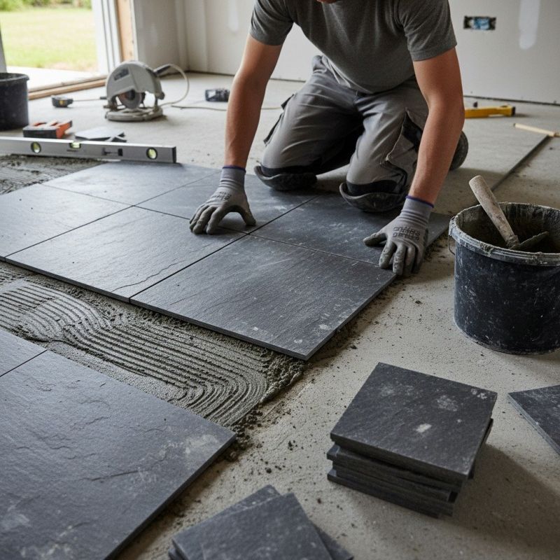 Slate Floor Installation